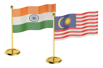 meeting India with Malaysia concept