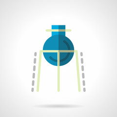 Chemical flask flat color vector icon