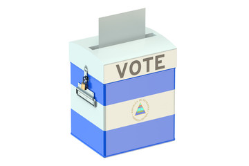 Nicaragua election ballot box for collecting votes