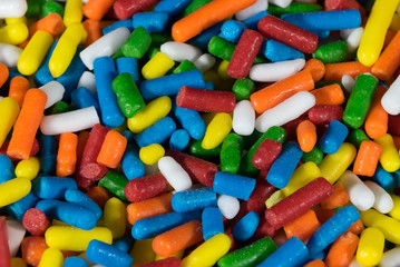 Assortment of colorful candy bits