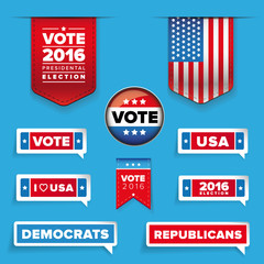 Presidental election set vector