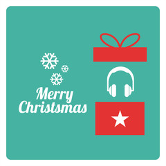 merry christmas gift illustration