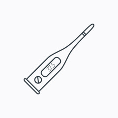 Electronic thermometer icon. Measurement tool.