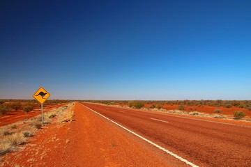 Fototapeta na wymiar Australian road sign on the highway