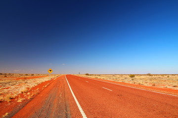 Fototapeta na wymiar Australian road sign on the highway