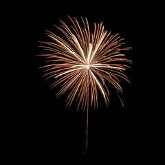 Close-up of Japanese Fireworks in Summer Festival