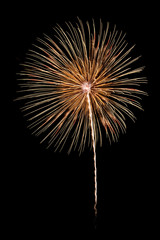Close-up of Japanese Fireworks in Summer Festival