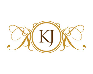 KJ Luxury Ornament initial logo