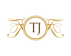 TJ Luxury Ornament initial logo