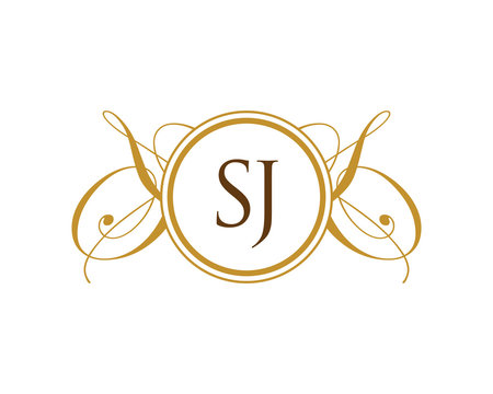 SJ Luxury Ornament initial logo