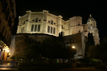 Fototapeta na wymiar Monumentos de la ciudad de Málaga, la catedral