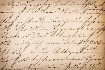 Old undefined abstract handwritten text. Paper texture backgroun