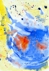Fototapeta premium watercolor goldfish