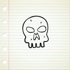 hand drawn skull