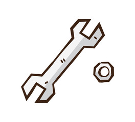 hand drawn spanner