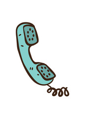 hand drawn vintage telephone