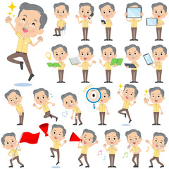 Yellow shortsleeved president Men 2