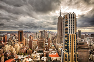 Naklejka premium New York City Manhattan aerial view
