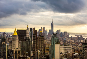 Fototapeta na wymiar New York City Manhattan aerial view
