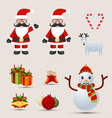 Christmas element design vector set