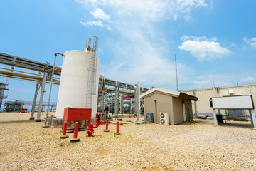 Fototapeta na wymiar pipelines of oil refinery plant