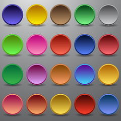 Set of color buttons
