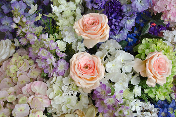 artificial rose and flower background