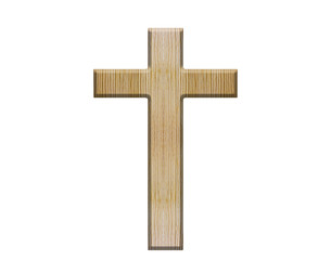 CLASSIC FONT or LETTER and colour design of cross or crucifix  symbol  in wood texture natural style