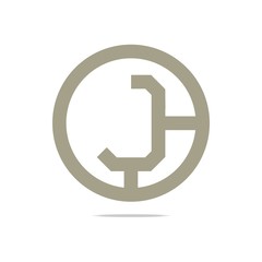 Logo Abstract Letter circle j Design Symbol Graphic Icon Vector