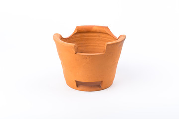 clay stove  on white background
