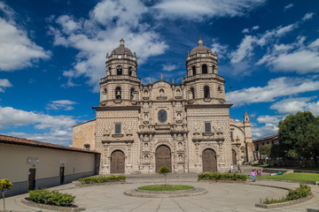 Fototapeta na wymiar Cathedral in Cajamarca, Peru.