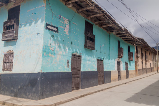 Old Houses In A Village Leymebamba, Northern Peru.