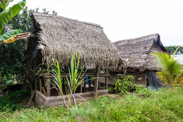 Fototapeta na wymiar Small house in village Pantoja, Peru