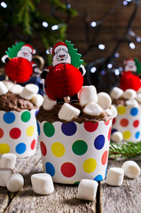 Cupcake with marshmallow