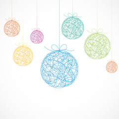 affiche,carte-boule de noël