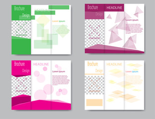 Set of vector brochure template design elements