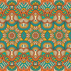Ethnic floral seamless pattern
