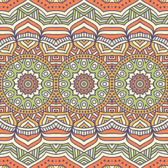 Ethnic floral seamless pattern