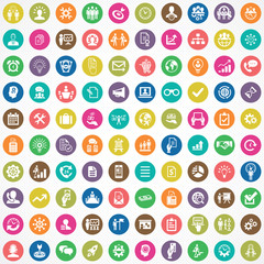 Fototapeta na wymiar business planning 100 icons universal set