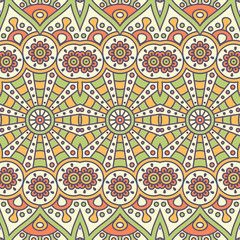 Ethnic floral seamless pattern