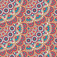 Ethnic floral seamless pattern