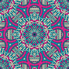 Ethnic floral seamless pattern