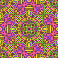 Ethnic floral seamless pattern