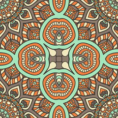 Ethnic floral seamless pattern