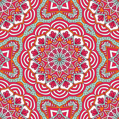 Ethnic floral seamless pattern