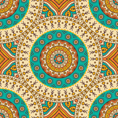 Ethnic floral seamless pattern