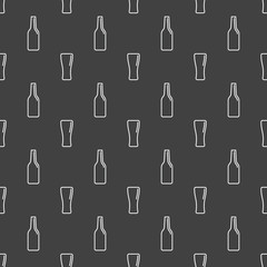 Dark beer bottles pattern