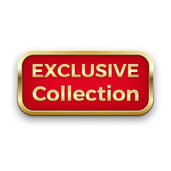 Red exclusive collection plate in golden frame