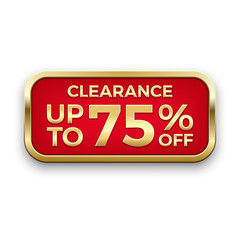 Red clearance plate in golden frame