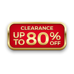 Red clearance plate in golden frame